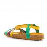 Sandalias planas Redlove africa mostaza, verde y lila