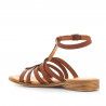 Sandalias planas Redlove eloysa marrones con diversas tiras cruzadas