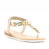 Sandàlies planes Owel solta daurada amb granadures