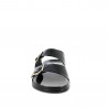 Chanclas Owel negras abiertas con doble hebilla