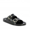Chanclas Owel negras abiertas con doble hebilla