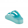Chanclas Owel azules abiertas con doble hebilla