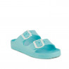 Chanclas Owel azules abiertas con doble hebilla