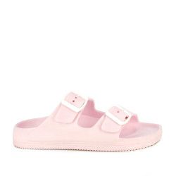 Chanclas Owel rosas abiertas con doble hebilla - Querol online