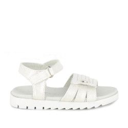 sandalias QUETS! blancas de tiras y doble velcro - Querol online