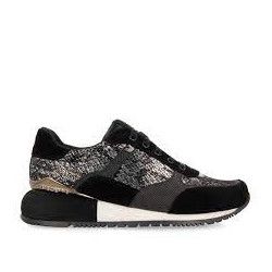 Zapatillas deportivas Gioseppo negras con print de serpiente para mujer onhaye - Querol online
