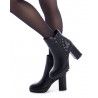 Botines tacón Xti 43065 negro con tacón grueso