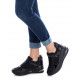 Zapatillas deportivas Xti 42946 negro con cuña y cámara de aire - Querol online