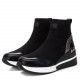 Zapatillas deportivas Xti 43271 negro elástico con cuña - Querol online