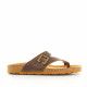 Sandàlies planes Yokono amb sivella gran color cuir - Querol online