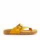 Sandàlies planes Yokono amb sivella gran color mostassa - Querol online