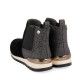 Zapatillas deporte Gioseppo en piel y glitter negro para niña linz en tallas 32 a 39 - Querol online