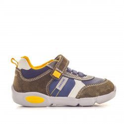 Sabatilles esport Geox verdoses amb fons blau i detalls grocs - Querol online