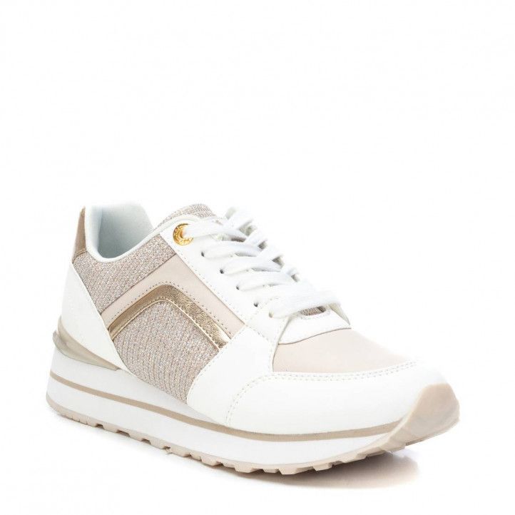 Zapatillas Xti 043008 blanca con detalles metalizados - Querol online