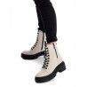 Botins de taló Refresh 077884 contrast blanc i negre