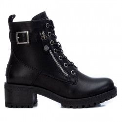 Botins de taló Refresh 078972 amb sivella, cremallera i cordons en negre - Querol online