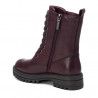 Botines Xti 057680 con doble cremallera y cordones burdeos