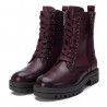 Botines Xti 057680 con doble cremallera y cordones burdeos