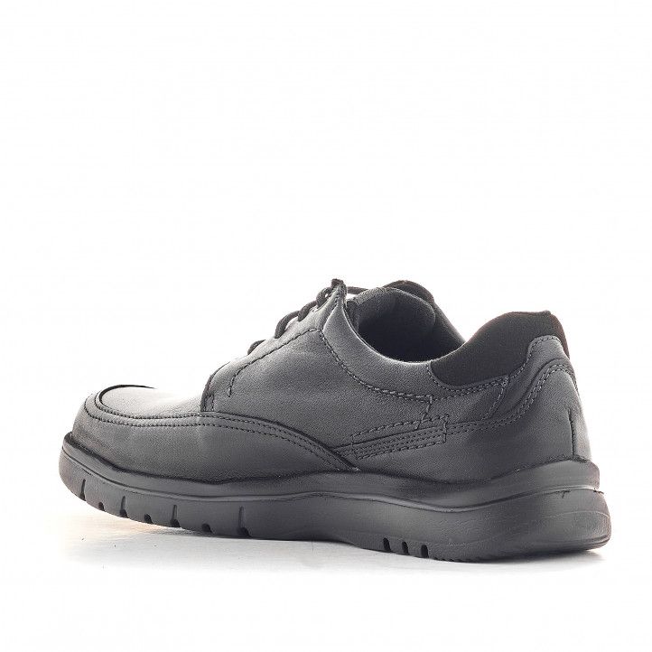 Zapatos sport Baerchi  de piel con cordones negros - Querol online