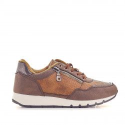 Sabatilles Deity marrons amb animal print i cremallera - Querol online