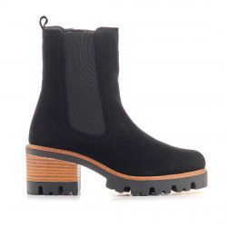 Botines tacón Redlove ernestine negras con tacón bicolor - Querol online