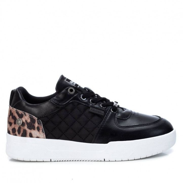 Zapatillas Refresh 077789 talón de animal print en negro - Querol online