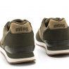 Zapatillas deportivas Mustang en color verde militar combinada con detalles en beige