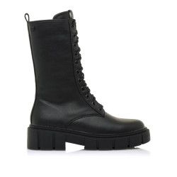 Botes planes Mustang mars amb cordons i sola truck en negre - Querol online