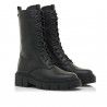 Botas planas Mustang mars con cordones y suela truck en negro