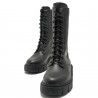 Botas planas Mustang mars con cordones y suela truck en negro