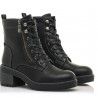 Botines tacón Mustang doris con detalle de cremallera lateral en negro