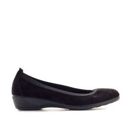 Sabates de falca Vulladi de serratge negres amb tascó - Querol online