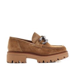 Sabates plataforma Redlove brigitta de pell marrons amb plataforma i detall metàl·lic