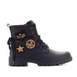 Botines Geox negros con motivos militares - Querol online