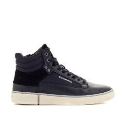 Botines G-Star RAW negros con cordones y piso blanco - Querol online