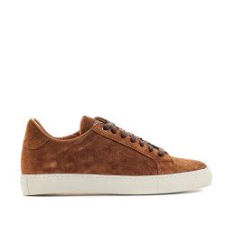 Sabates sport Zen marrons de pell girada i cordons - Querol online