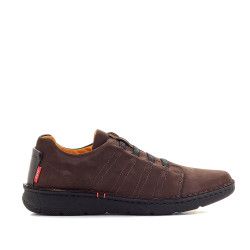 Zapatos sport Zen marrones con elásticos en frontal - Querol online