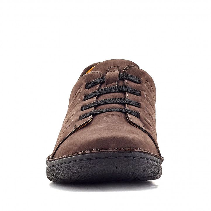 Zapatos sport Zen marrones con elásticos en frontal - Querol online