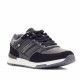 Zapatos sport Lois negros con suela blanca y cordones - Querol online