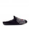 Zapatillas casa Vulladi negras con monstruo