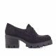 Zapatos tacón Redlove amelina negros tipo mocasín con plataforma - Querol online