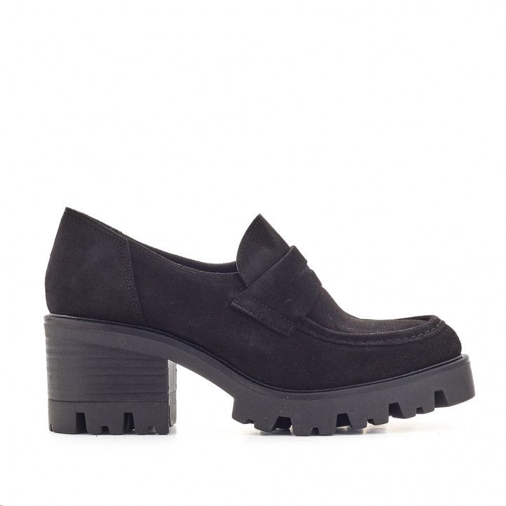 Zapatos tacón Redlove amelina negros tipo mocasín con plataforma