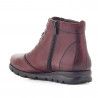 Botins plans Fluchos bordeus de pell amb cremallera i cordons elàstics