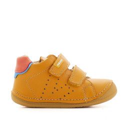 Zapatos abotinados Pablosky cierre doble con velcro y detalles en rojo y azul - Querol online