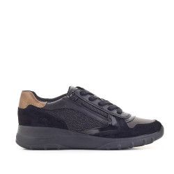 Zapatillas Geox allieniee nergro con cremallera lateral - Querol online