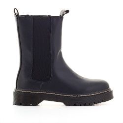 Botines planos Owel haarlem negros con elásticos - Querol online