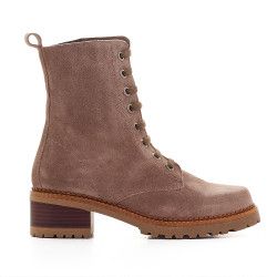 Botines tacón Redlove gitta grises con tacón de doble color - Querol online