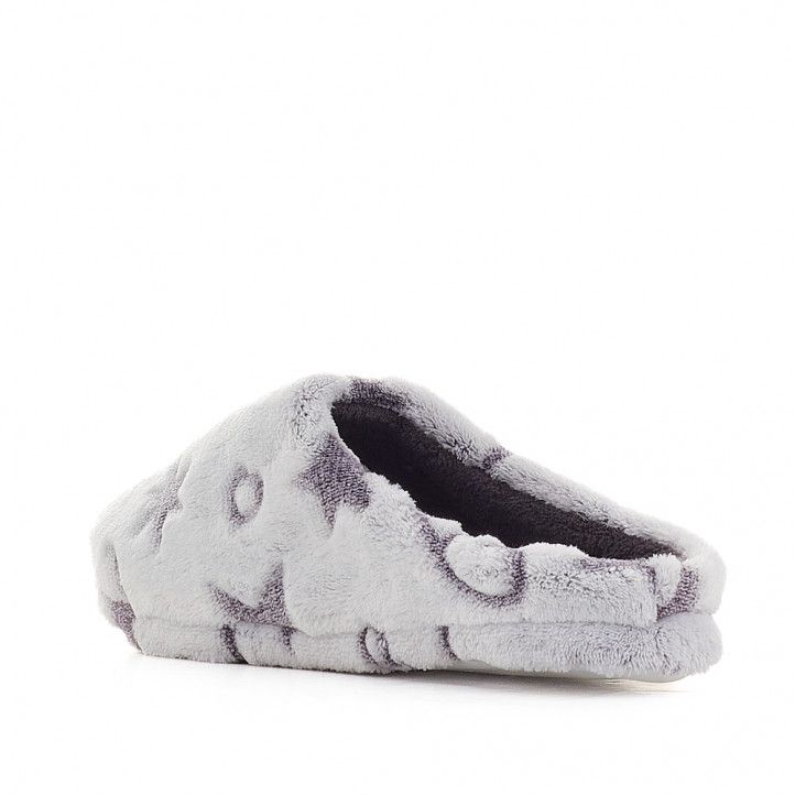 Zapatillas casa Amarpies grises con estrellas - Querol online