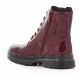 Botines K-TINNI granates de charol y cordones a topos - Querol online