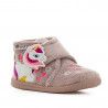 Zapatillas casa Vulladi abotinadas marrones con unicornio